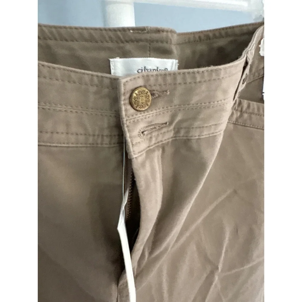 CJ Banks Secretly Slender Mid Rise Straight Leg Khaki Pants Womens 20 New